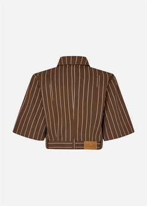 Majsa jakke Creme Brown Pinstripe Baum Und Pferdgarten 